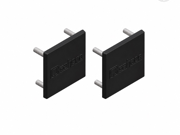 Saheco Star End Cap Set - Ceiling or Wall Mount - Plastic Black